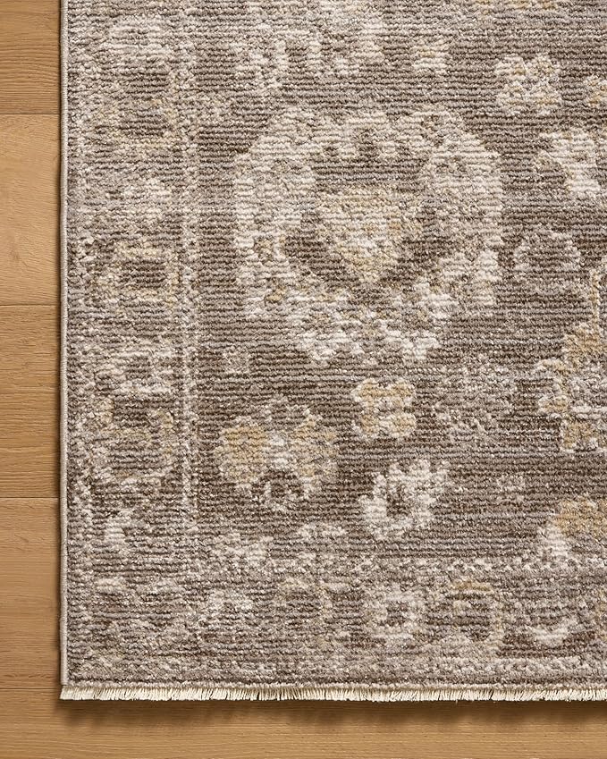 Loloi Magnolia Home by Joanna Gaines Pace Collection PAC-03 Taupe/Wheat 5'-3" x 5'-3" Round Area Rug