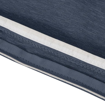 Classic Accessories Montlake Water-Resistant 25 x 25 x 5 Inch Square Outdoor Seat Cushion, Patio Furniture Chair Cushion, Heather Indigo Blue, Outdoor Cushion Cover