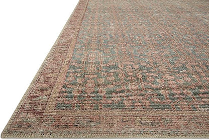 Loloi Angela Rose Aubrey Collection AUB-04 Blue/Terracotta 3'-9" x 5'-6", .19" Pile Height, Accent Rug