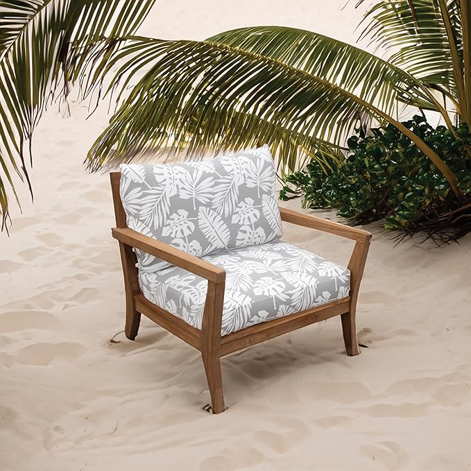 Tommy Bahama Deep Seating Lounge Cushion, 26" X 30" X 4", Tropical Chrome