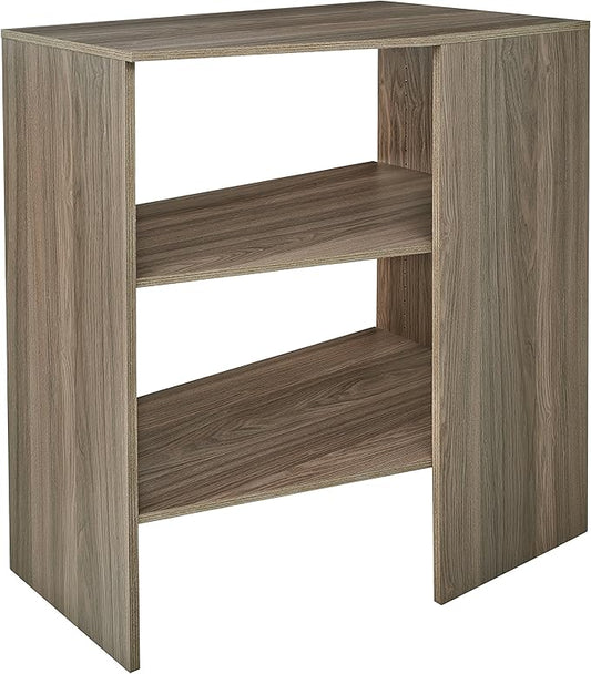 ClosetMaid SuiteSymphony Wood Corner Shelf Unit, 2 Shelves, Adjustable, Stacking, For Storage, Closet, Clothes, Shoes, Décor, Natural Gray