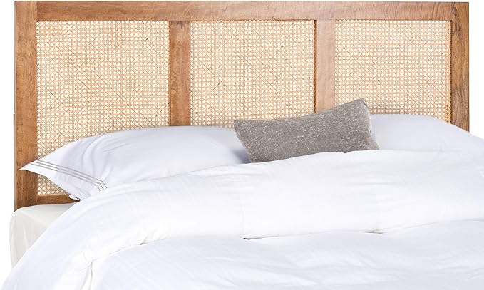 SAFAVIEH Home Collection Vienna Natural Cane Queen Headboard Platform