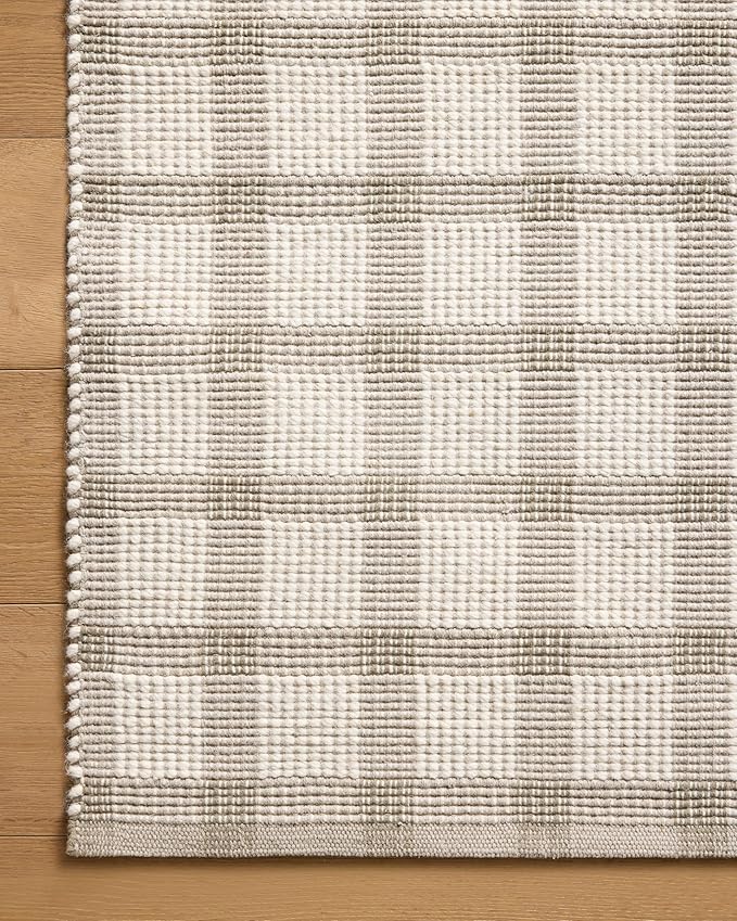 Loloi Magnolia Home by Joanna Gaines Ryder Collection RYD-02 Stone/Ivory 5'-0" x 7'-6" Area Rug
