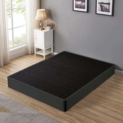 Signature Design by Ashley 10" Mattress Box Spring with Metal Foundation, Sturdy and Durable, Ready to Assemble, Parts and Tools Included, King, Removable Black Fabric Cover