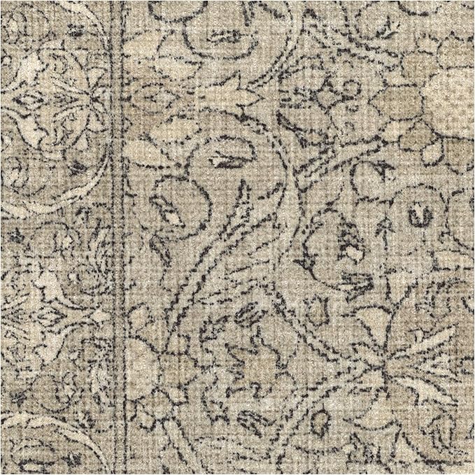 RUGGABLE x Morris & Co Washable Area Rug – Montreal Natural Stone 3x5, Stain-Resistant, Non-Slip – Small Machine Washable Rugs for Living Room, Bedroom, Hallway, Entryway & Office–with Cushioned Pad