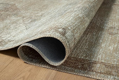 Loloi Amber Lewis Cambria Collection CBR-02 Mist/Natural 6'-0" x 9'-0" Area Rug Jute, Neutral, Vintage Style, Antique Tone, Living, Bedroom, Dining, Carpet