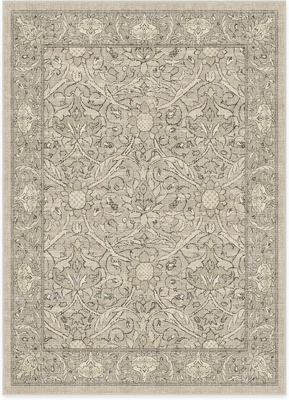 RUGGABLE x Morris & Co Washable Area Rug – Montreal Natural Stone 5x7, Stain-Resistant, Non-Slip – Medium Machine Washable Rugs for Living Room, Bedroom, Hallway, Entryway & Office–with Cushioned Pad