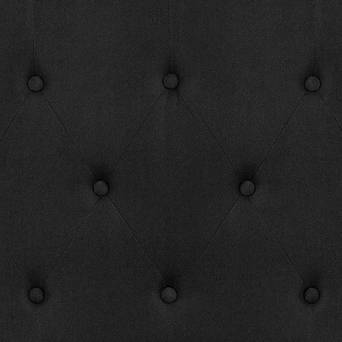 EMMA + OLIVER Tufted Upholstered Full Size Headboard in Black Fabric