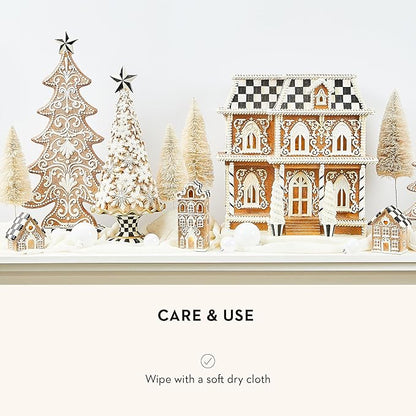 MACKENZIE-CHILDS Gingerbread Cookie Tabletop Christmas Tree, Gingerbread Christmas Decor, Large
