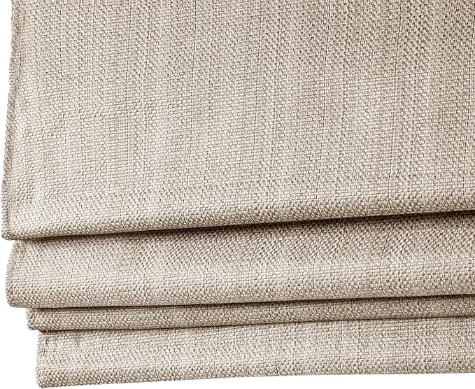 Madison Park Galen Cordless Roman Shade, 23"W x 64"H, Sheen Taupe – Room Darkening, Thermal Insulated, Energy Efficient Window Blind with Subtle Sheen Basketweave Fabric for Privacy