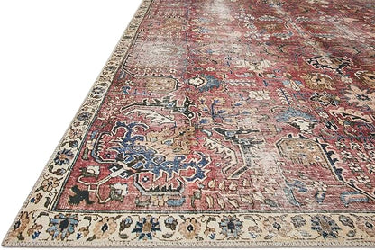 Loloi Chris Loves Julia Jules Collection JUL-01 Merlot/Multi 5'-0'' x 7'-6'', .13" Pile Height, Area Rug