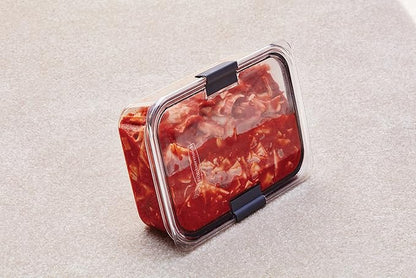 Rubbermaid Brilliance Food Storage Container, Large, 9.6 Cup | Clear | Pack of 2