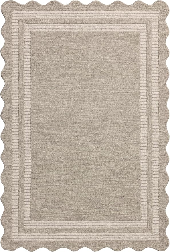 Loloi Chris Loves Julia Scottie Collection SCO-01 Fog/Ivory 5'-0" x 7'-6", .87" Pile Height, Area Rug