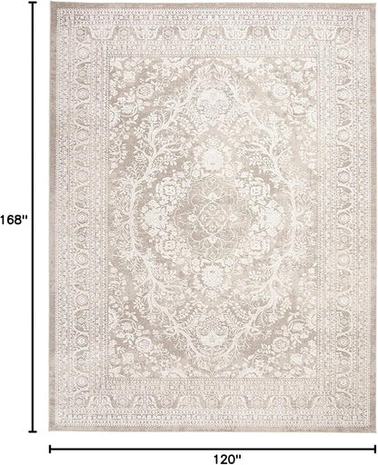 SAFAVIEH Area Rug 10x14 - Reflection Collection - Large - Beige & Cream, Non-Shedding & Easy Cleaning, Ideal for Living Room, Bedroom, Dining Space (RFT668A)