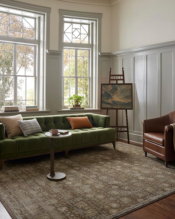 Loloi Magnolia Home by Joanna Gaines Mona Collection MOA-03 BARK/Natural 2'-6" x 8'-0" Runner Rug