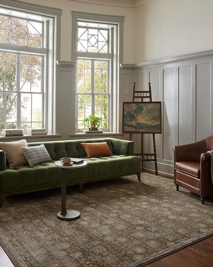 Loloi Magnolia Home by Joanna Gaines Mona Collection MOA-03 BARK/Natural 8'-10" x 12' Area Rug