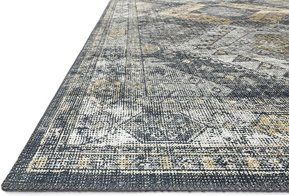 Loloi Skye Collection SKY-09 Graphite/Silver 8'-0" x 8'-0" Round Area Rug
