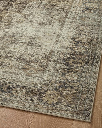 Loloi Magnolia Home by Joanna Gaines Sinclair Collection SIN-01 Pebble/Taupe 2'-3" x 3'-9", .25" Pile Height, Machine Washable, Accent Rug