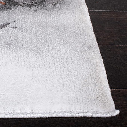 SAFAVIEH Craft Collection 5'3" x 7'6" Grey/Orange CFT877P Modern Abstract Non-Shedding Living Room Dining Bedroom Area Rug