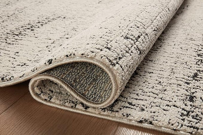 Loloi Darby Collection DAR-02 Oatmeal/Charcoal 6'-7" x 9'-3" Area Rug