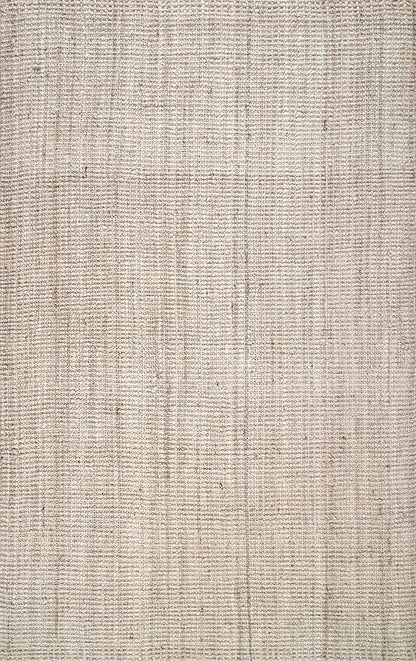 nuLOOM Ashli Solid Farmhouse Jute Area Rug, 3x5, Off-white