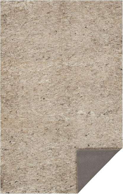 Mohawk Home 5' x 8' Non Slip Grip Rug Pad 1/2" Thick Dual Surface Felt Cushion + Rubber Gripper - Safe for All Floors