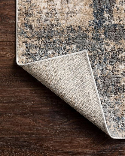 Loloi Teagan Collection TEA-08 Ivory/Mist 2'-8" x 4' Accent Rug, Large, Soft Neutral Rug, High-Traffic for Living Room, Bedroom, Home Office, Dining Area