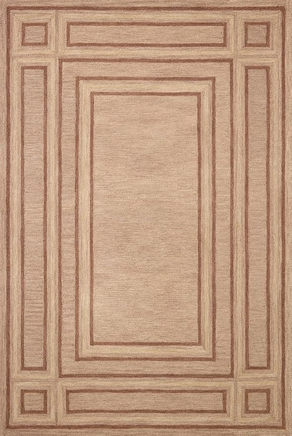 Loloi Chris Loves Julia Alfie Collection ALF-01 Blush/Rose 2'-6" x 9'-9" Runner Rug Wool Neutral Living Bedroom Dining Carpet