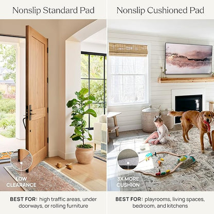 RUGGABLE Washable Area Rug – Kamran Ivory Opal 4x6, Stain-Resistant, Non-Slip – Medium Machine Washable Rugs for Living Room, Bedroom, Hallway, Entryway & Office–with Standard Pad