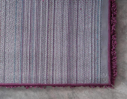 Unique Loom Solid Shag Collection Area Rug (2' 6" x 19' 8" Runner, Eggplant Purple)