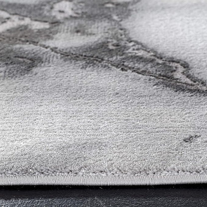 SAFAVIEH Craft Collection Runner Rug - 2'3" x 12', Grey & Silver, Modern Abstract Design, Non-Shedding & Easy Care, Ideal for High Traffic Areas in Living Room, Bedroom (CFT877G)