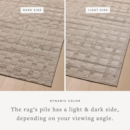 Loloi Amber Lewis Monty Collection MOT-06 Pebble/Beige 9'-2" x 13', .50" Pile Height, Area Rug