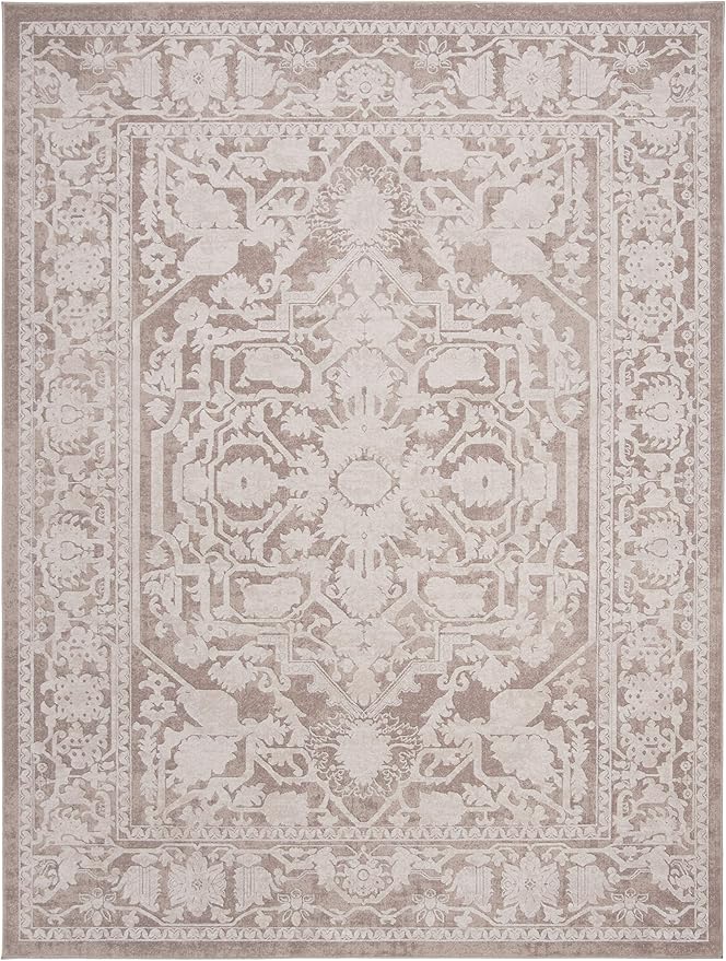 SAFAVIEH Area Rug 6x9 - Reflection Collection - Beige & Cream, Non-Shedding & Easy Cleaning, Ideal for Living Room, Bedroom, Dining Space (RFT665A)