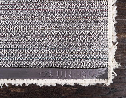 Unique Loom Solid Shag Collection Area Rug (7' 1" x 10' Rectangle, Pure Ivory)