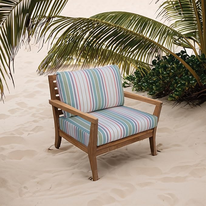 Tommy Bahama Deep Seating Lounge Cushion, 23" X 24" X 4", Bandeau Pastel