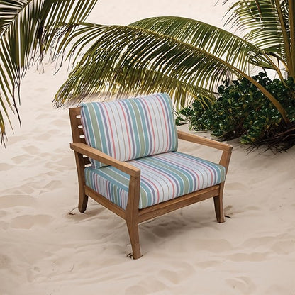 Tommy Bahama Deep Seating Lounge Cushion, 23" X 24" X 4", Bandeau Pastel