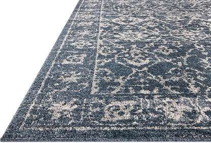 Loloi Magnolia Home by Joanna Gaines Gigi Collection GIG-02 Navy/Stone 4'-0" x 6'-0" Accent Rug