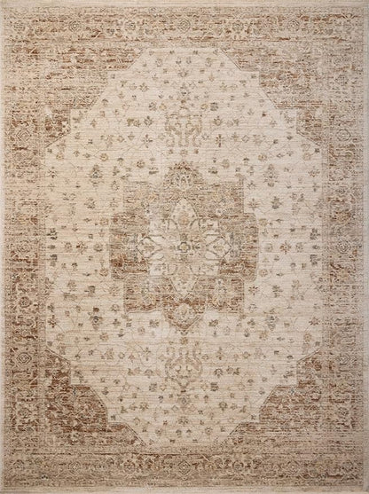 Loloi Magnolia Home by Joanna Gaines Junie Collection JUE-04 Natural/Clay 2'-7" x 8'-0", .38 Pile Height, Runner Rug