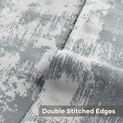 FUTEI Teal White Decorative Throw Pillow Covers 22x22 Inch Set of 2,Soft Faux Cashmere Jacquard - Textured & Cozy Cushion Case,Modern Home Decor for Couch Bed Living Room
