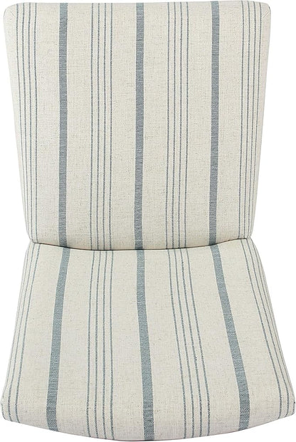 HomePop Classic Parsons Dining Chair - Blue Calypso Stripe (Set of 2)