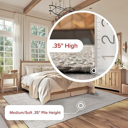 nuLOOM 9x12 Rigo Jute Hand Woven Area Rug, Grey, Solid Farmhouse Design, Natural Fiber, For Bedroom, Living Room, Dining Room, Hallway, Office, Kitchen, Entryway