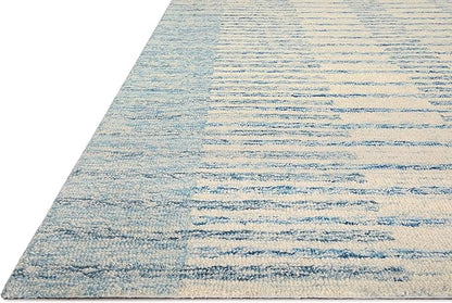 Loloi Chris Loves Julia Chris Collection CHR-01 Ivory/Denim 2'-3'' x 3'-9'', .50" Pile Height, Accent Rug