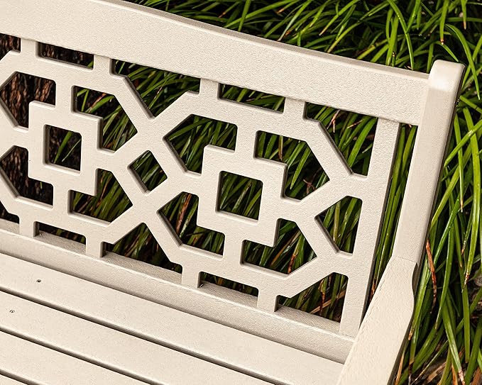 Martha Stewart by POLYWOOD® Chinoiserie 48” Garden Bench in Teak