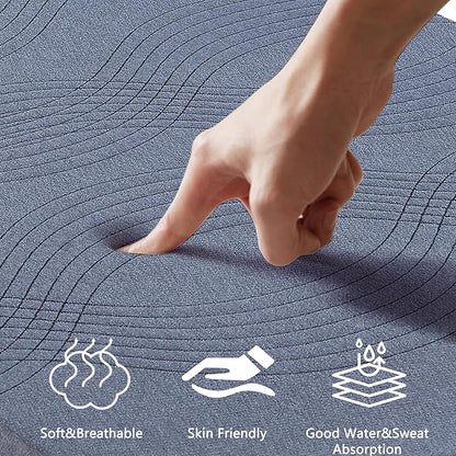 VECELO Gel Infused Memory Foam Mattress Topper Twin Size, 4 Inch Fresh Cooling Mattress Pad with Washable Cover for Twin Mattress, Pain Pressure Relieve Bed Topper, Breathable, Comfort