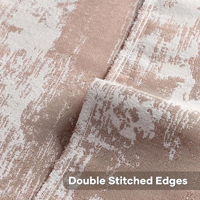 FUTEI Rust White Decorative Throw Pillow Covers 18x18 Inch Set of 2,Soft Faux Cashmere Jacquard - Textured & Cozy Cushion Case,Modern Home Decor for Couch Bed Living Room