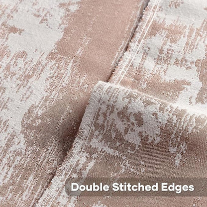 FUTEI Rust White Decorative Throw Pillow Covers 22x22 Inch Set of 2,Soft Faux Cashmere Jacquard - Textured & Cozy Cushion Case,Modern Home Decor for Couch Bed Living Room