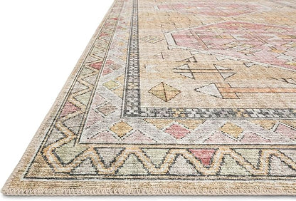 Loloi Skye Collection SKY-04 Gold/Blush 2'-0" x 5'-0" Accent Rug