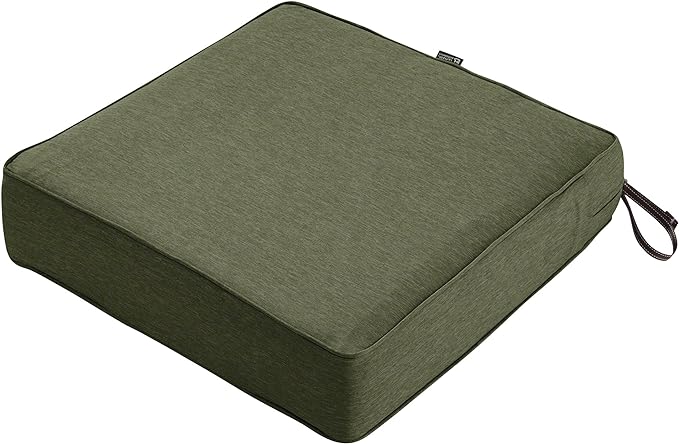 Classic Accessories Montlake FadeSafe Water-Resistant Patio Cushion Set, 23 x 23 x 5 Inch (seat), 21 x 20 x 4 Inch (back), Heather Fern