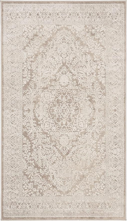 SAFAVIEH Area Rug 3x5 - Reflection Collection - Beige & Cream, Non-Shedding & Easy Cleaning, Ideal for Entryway, Living Room, Bedroom (RFT668A)