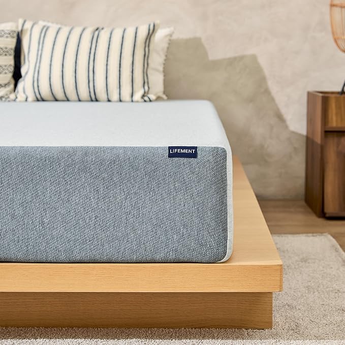 LIFEMENT Basic King Graphite Infused Memory Foam Mattress in a Box | Medium Firm Bed, Fiberglass Free, CertiPUR-US & Oeko-TEX Certified Foam, Cooling Pressure Relief Comfort, 6 Inch